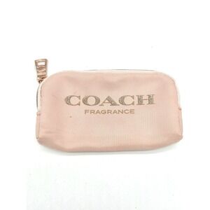 COACH FRAGRANCE Mini Cosmetic Pink Sparkly Zipper bag 2.5" X 5"